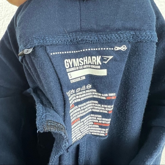 GYMSHARK Taper Leg Terry Sweatpants, Navy, Back Zipper Pocket, Size Small - Picture 6 of 7